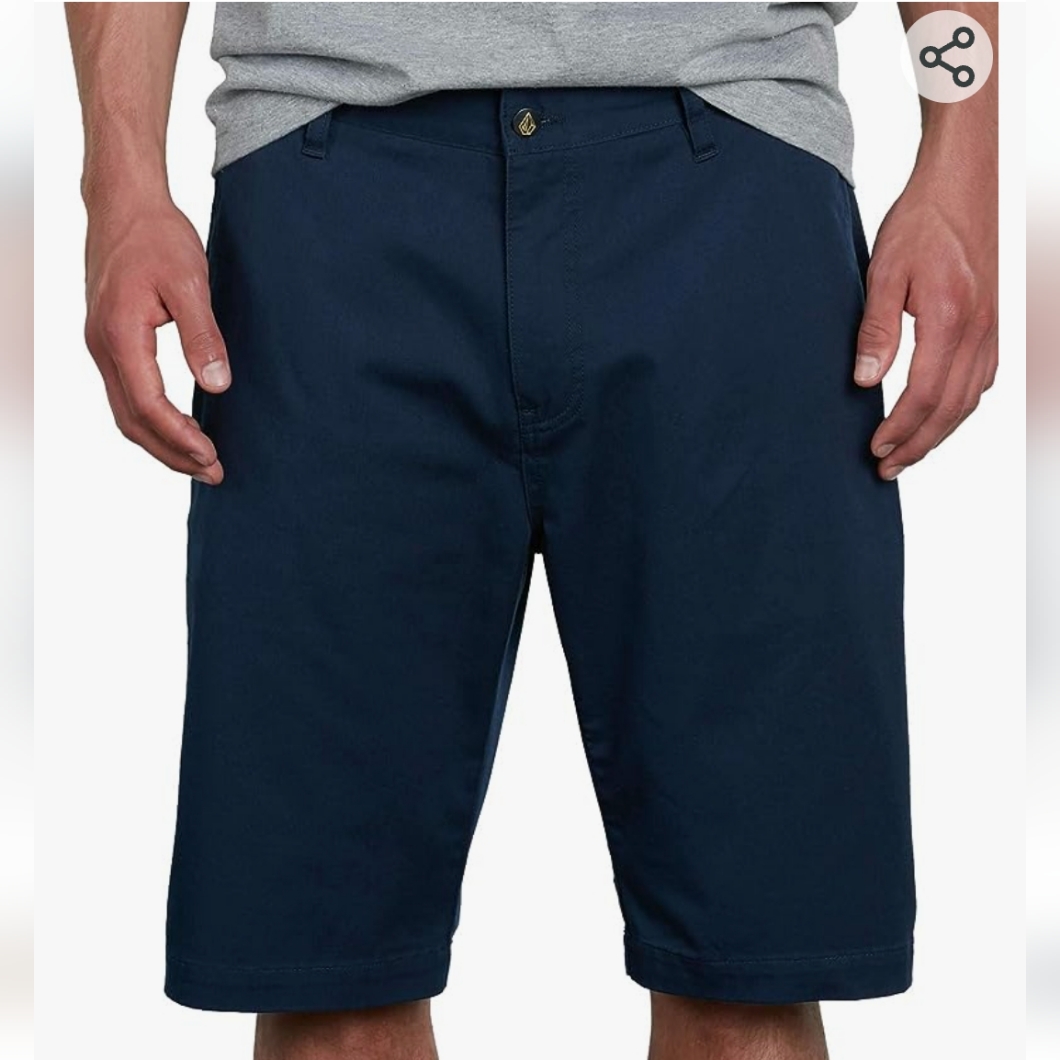 Volcom Men's Shorts Navy Blue Waist 32